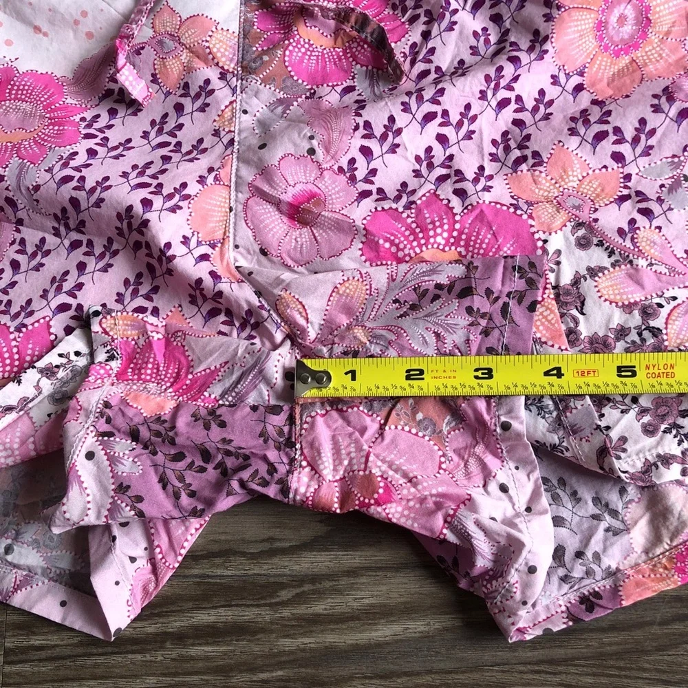 The Cat’s Pajamas Piper Luxe Cotton Shorts Pink Floral Print Medium
